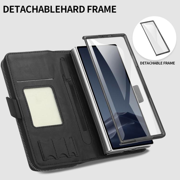 For Samsung Galaxy Fold6 VIETAO Magnetic Buckle RFID Wallet Leather Phone Case