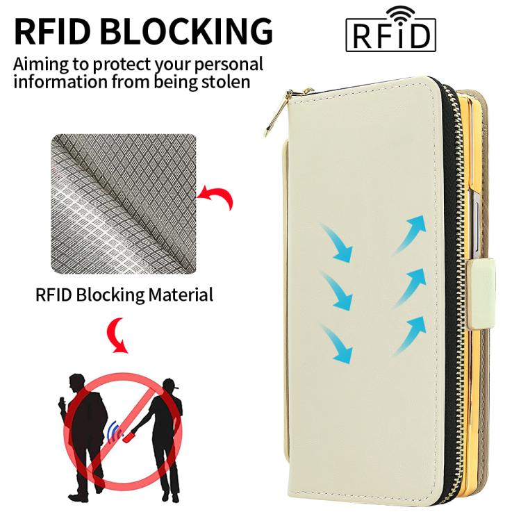 For Samsung Galaxy Fold6 VIETAO Magnetic Buckle RFID Wallet Leather Phone Case