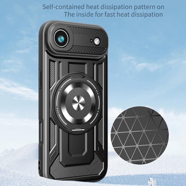 For iPhone Air Armor Rotating Holder MagSafe Phone Case
