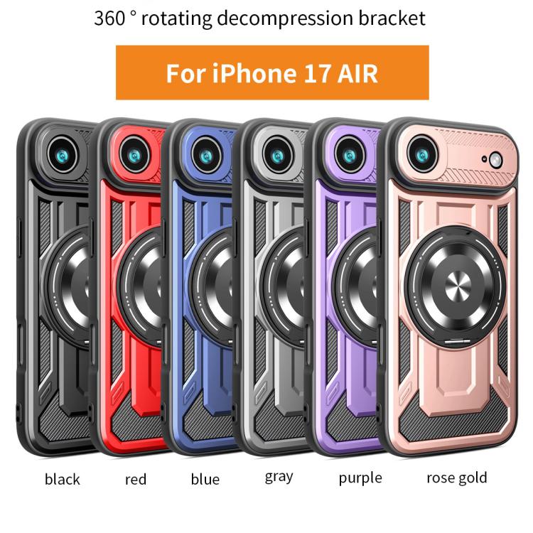 For iPhone Air Armor Rotating Holder MagSafe Phone Case