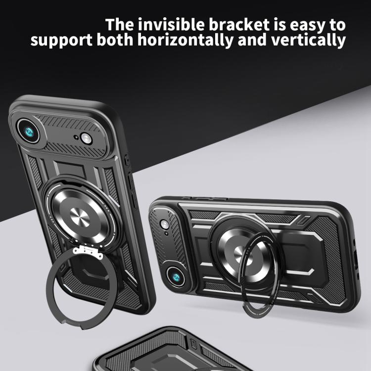 For iPhone Air Armor Rotating Holder MagSafe Phone Case