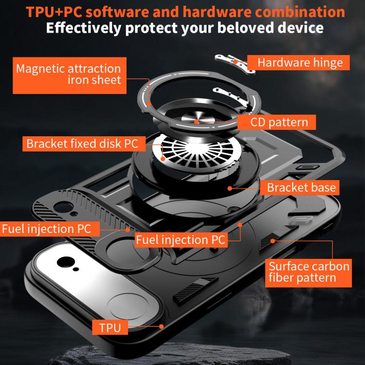 For iPhone Air Armor Rotating Holder MagSafe Phone Case