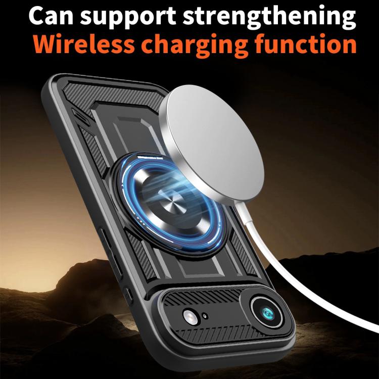 For iPhone Air Armor Rotating Holder MagSafe Phone Case
