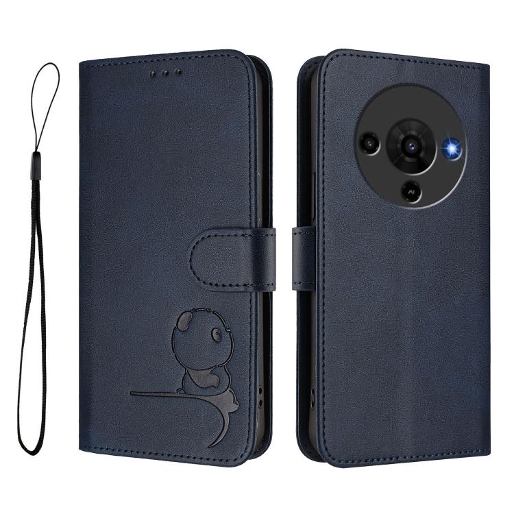 For ZTE Blade A76 5G Litter Panda Embossing RFID Leather Phone Case with Lanyard