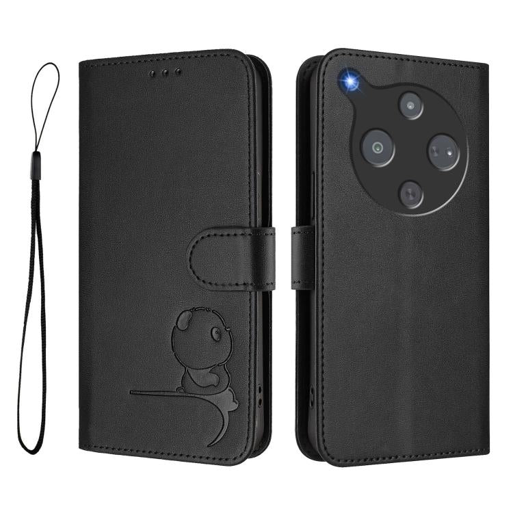 For ZTE nubia P9 Pro 5G / Optus X Pro 2 5G Litter Panda Embossing RFID Leather Phone Case with Lanyard