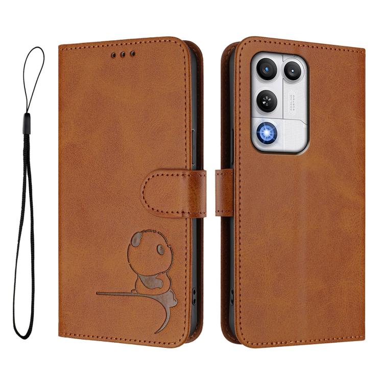 For ZTE nubia RedMagic 11 Air Litter Panda Embossing RFID Leather Phone Case with Lanyard