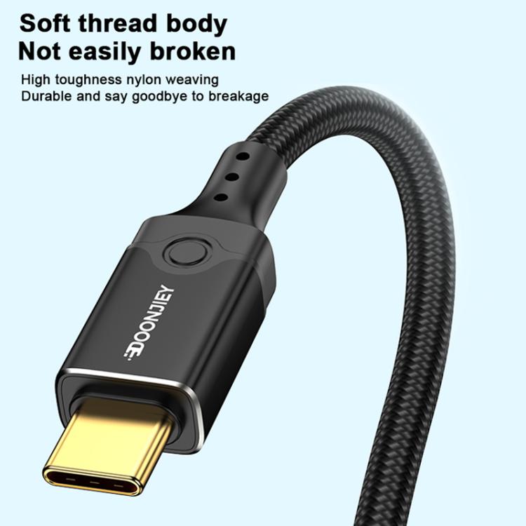 DOONJIEY DJUSB519GR 120Gbps Type-C 16K HD Projection Conversion Cable - Black