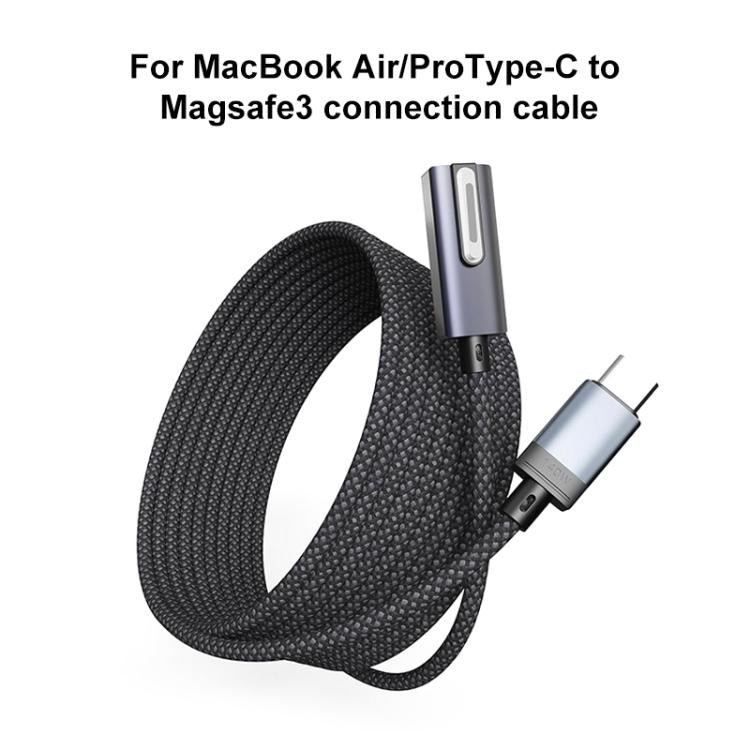 140W Type-C to Magsafe 3 Magnetic Side Bend Charging Cable, Length: 2m