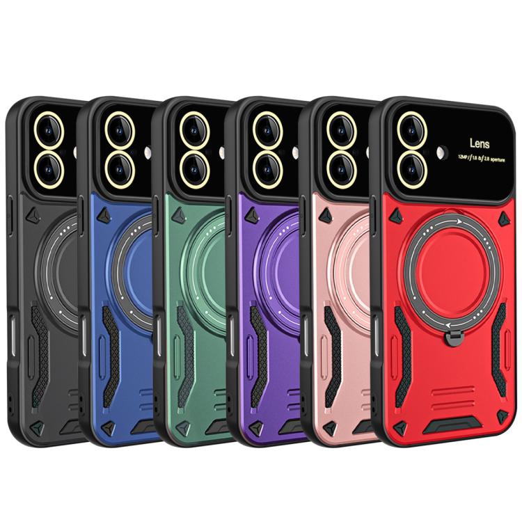 For iPhone 17 Large Window MagSafe Holder Phone Case