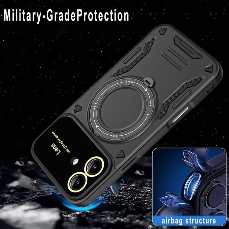 For iPhone 17 Large Window MagSafe Holder Phone Case