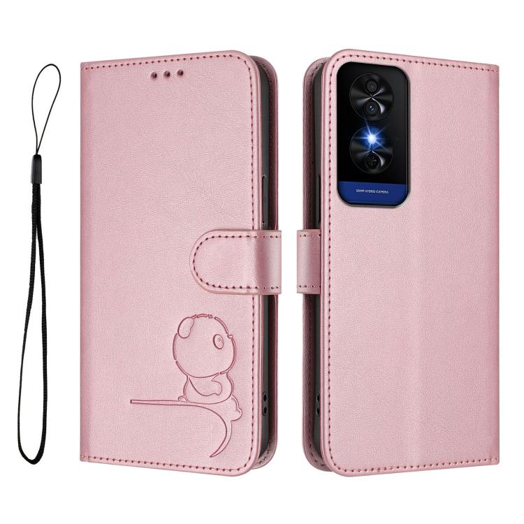 For TCL 50 5G / 50 XE NxtPaper / 50 XE Litter Panda Embossing RFID Leather Phone Case with Lanyard