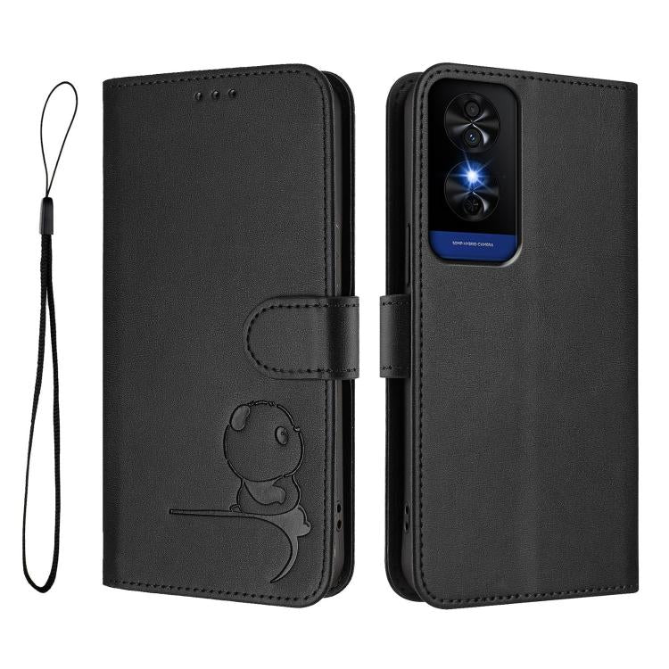 For TCL 50 5G / 50 XE NxtPaper / 50 XE Litter Panda Embossing RFID Leather Phone Case with Lanyard