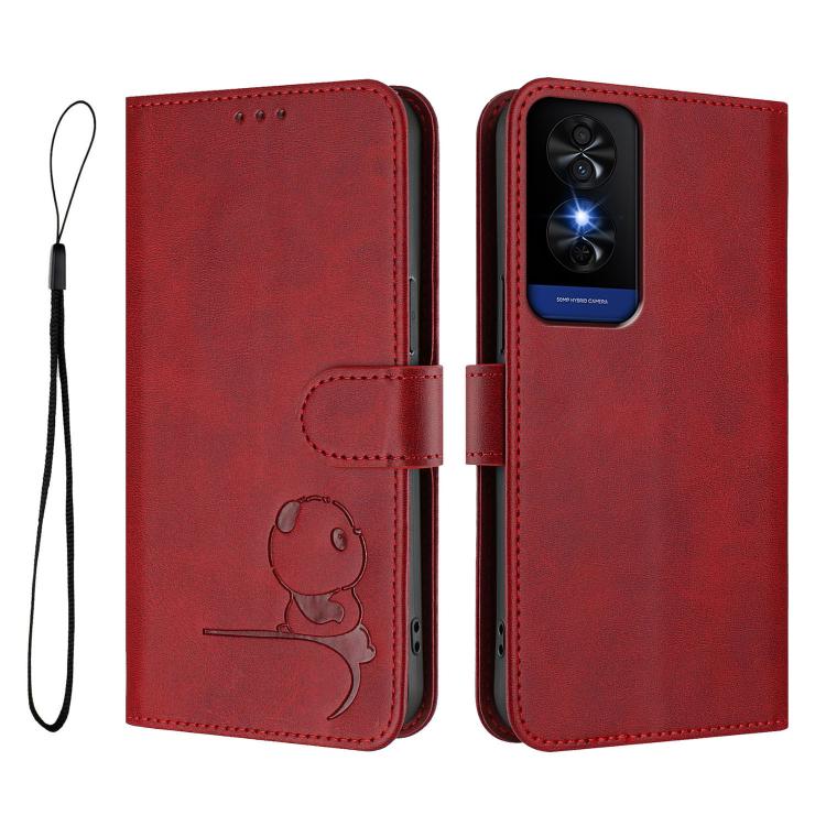 For TCL 50 5G / 50 XE NxtPaper / 50 XE Litter Panda Embossing RFID Leather Phone Case with Lanyard