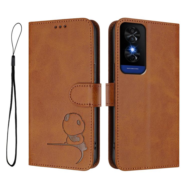 For TCL 50 5G / 50 XE NxtPaper / 50 XE Litter Panda Embossing RFID Leather Phone Case with Lanyard