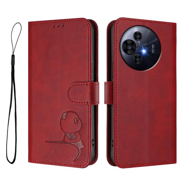 For TCL 50 Pro NxtPaper / 50 Nxtpaper Litter Panda Embossing RFID Leather Phone Case with Lanyard