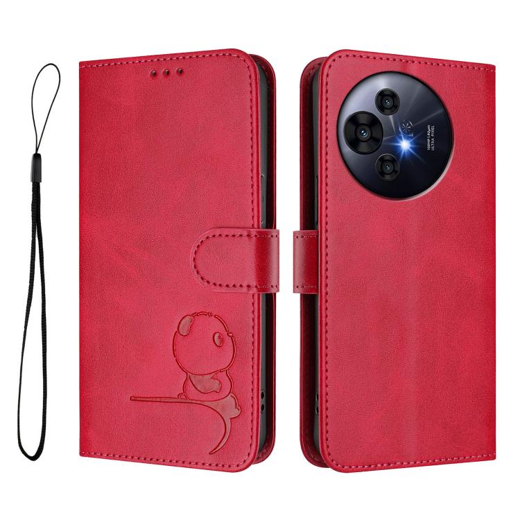For TCL 50 Pro NxtPaper / 50 Nxtpaper Litter Panda Embossing RFID Leather Phone Case with Lanyard
