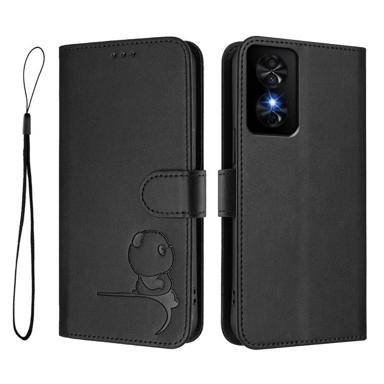 For TCL 50 SE / 40 NxtPaper 4G Litter Panda Embossing RFID Leather Phone Case with Lanyard
