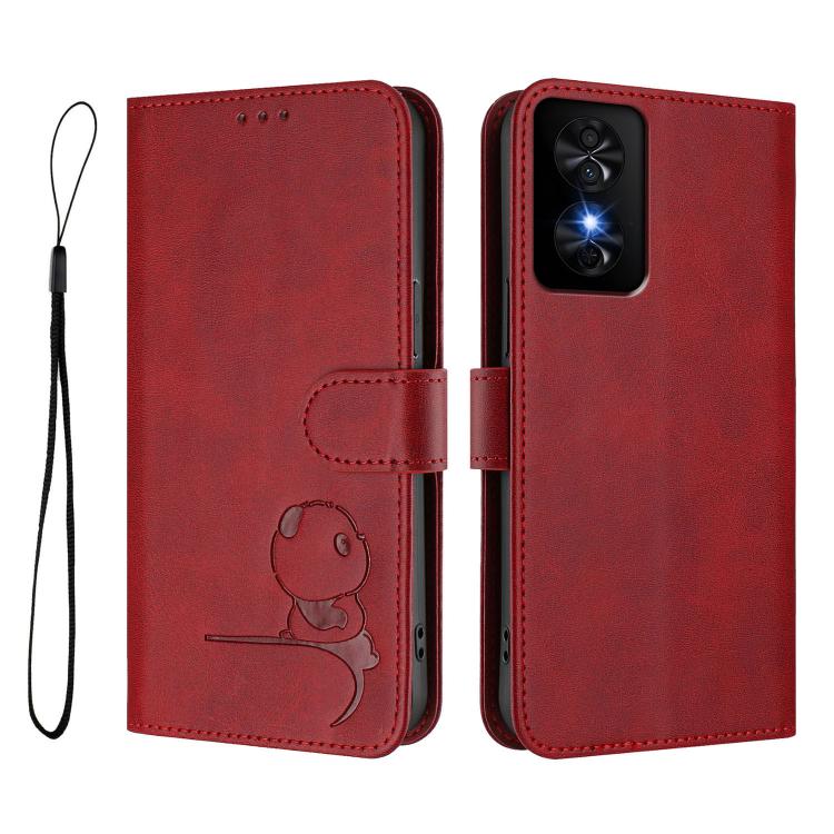 For TCL 50 SE / 40 NxtPaper 4G Litter Panda Embossing RFID Leather Phone Case with Lanyard