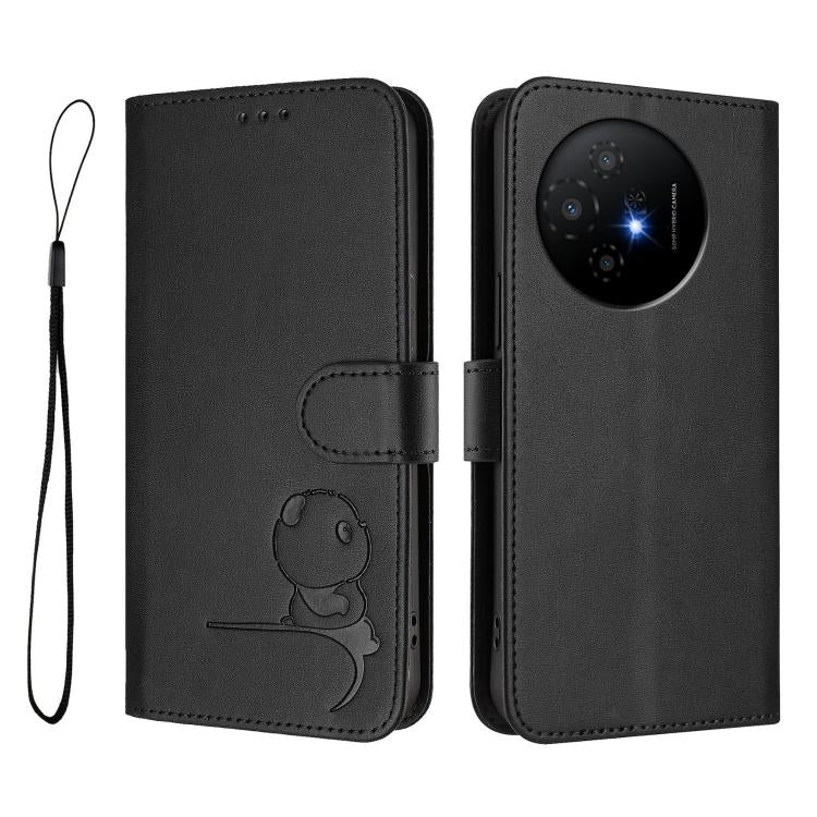 For TCL 50 XL / 50 XL NxtPaper 5G Litter Panda Embossing RFID Leather Phone Case with Lanyard