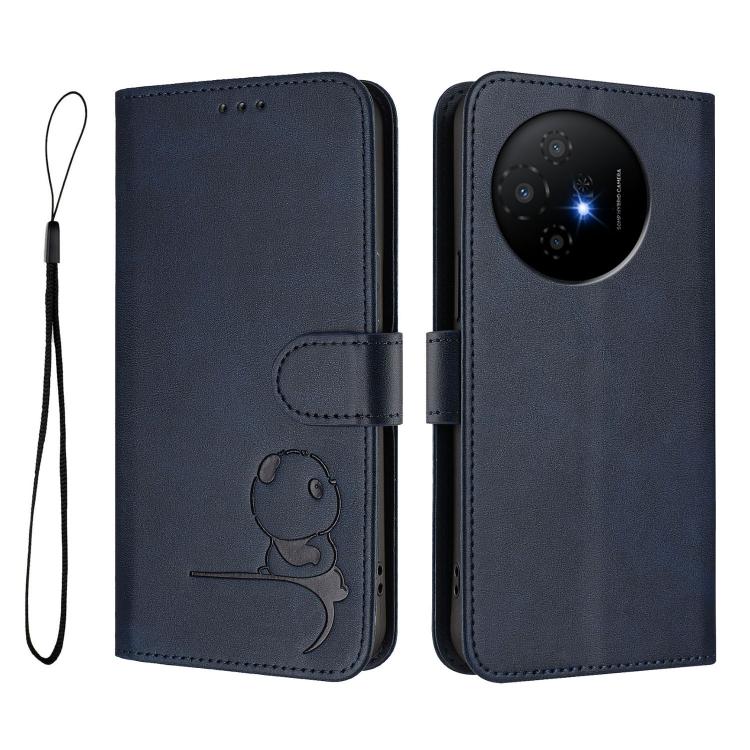 For TCL 50 XL / 50 XL NxtPaper 5G Litter Panda Embossing RFID Leather Phone Case with Lanyard