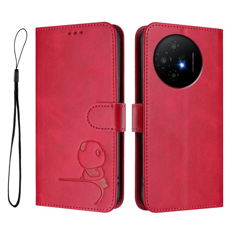 For TCL 50 XL / 50 XL NxtPaper 5G Litter Panda Embossing RFID Leather Phone Case with Lanyard