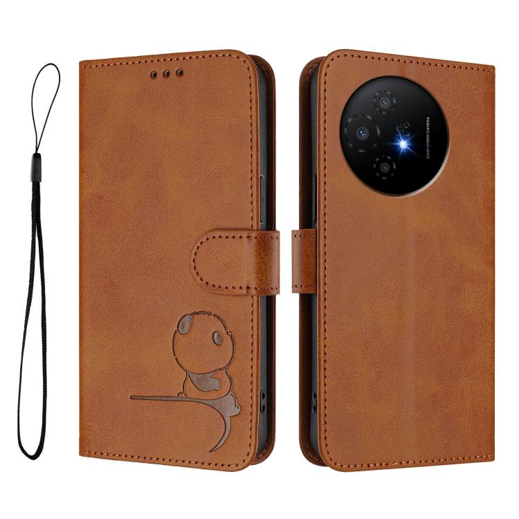For TCL 50 XL / 50 XL NxtPaper 5G Litter Panda Embossing RFID Leather Phone Case with Lanyard