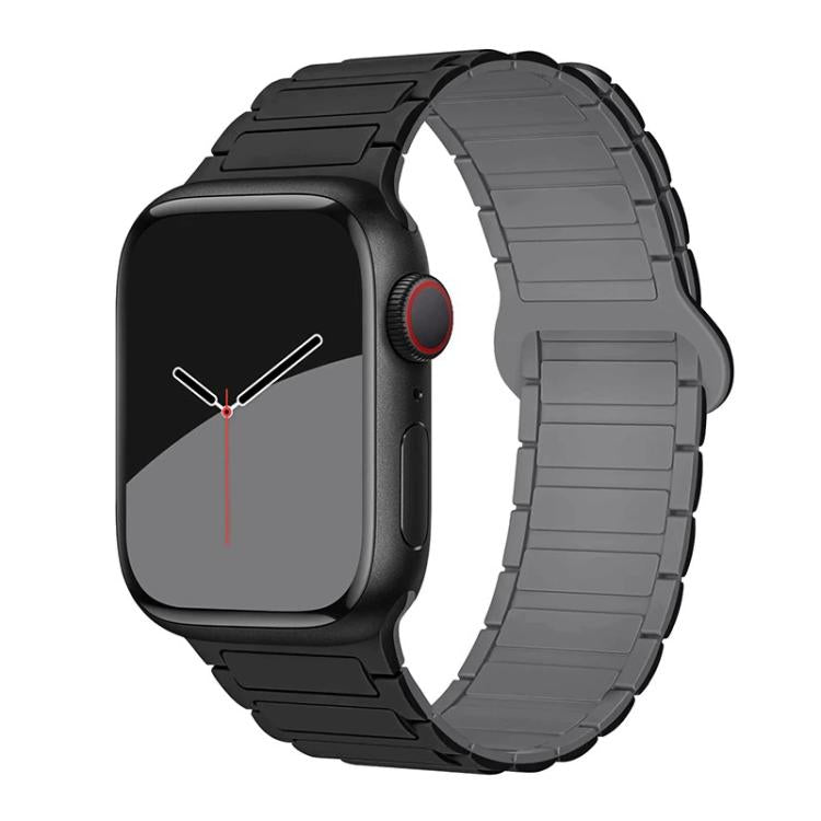 For Apple Watch 38 / 40 / 41 / S10 42mm xDfind Magnetic Three-bead Silicone Watch Band