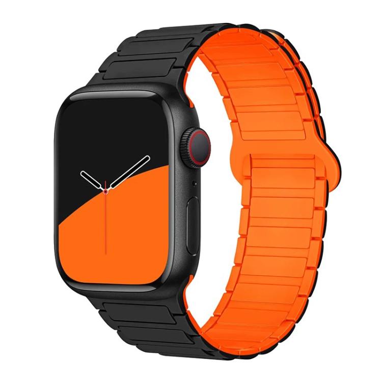 For Apple Watch 38 / 40 / 41 / S10 42mm xDfind Magnetic Three-bead Silicone Watch Band