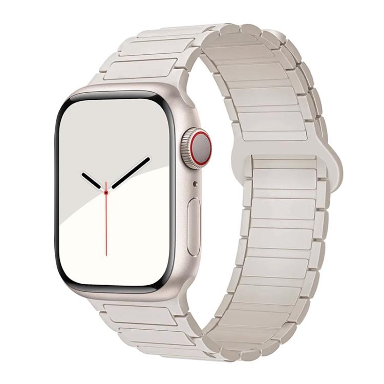 For Apple Watch 38 / 40 / 41 / S10 42mm xDfind Magnetic Three-bead Silicone Watch Band