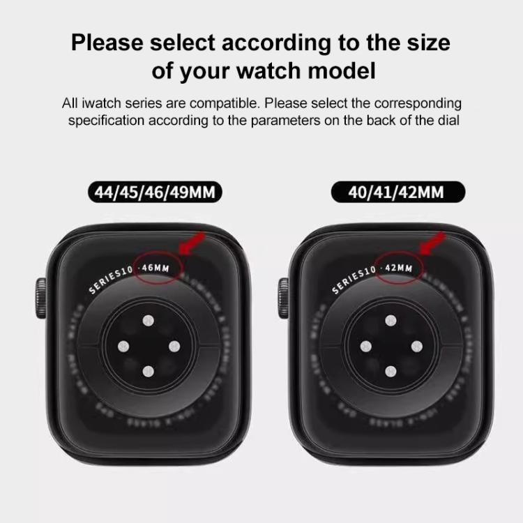 For Apple Watch 42 / 44 / 45 / 46 / 49mm xDfind Magnetic Three-bead Silicone Watch Band