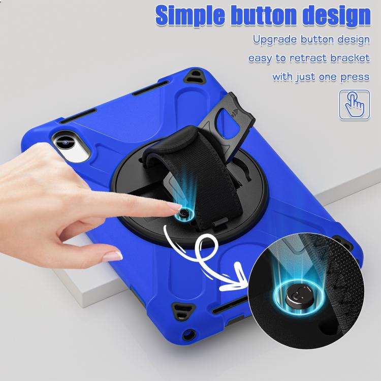 For Lenovo Xiaoxin Pad 11 2024 / 2025 Rotatable Holder Silicone Hybrid PC Tablet Case with Shoulder Strap