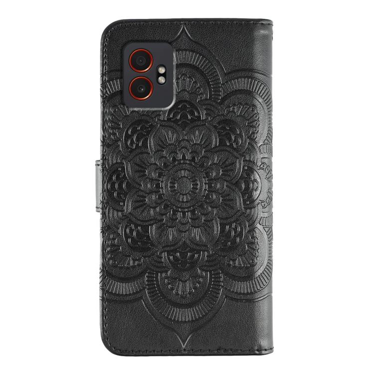 For Samsung Galaxy XCover7 Pro Sun Mandala Embossing Pattern Phone Leather Case