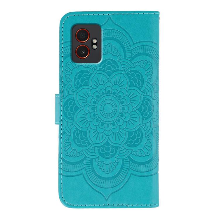 For Samsung Galaxy XCover7 Pro Sun Mandala Embossing Pattern Phone Leather Case