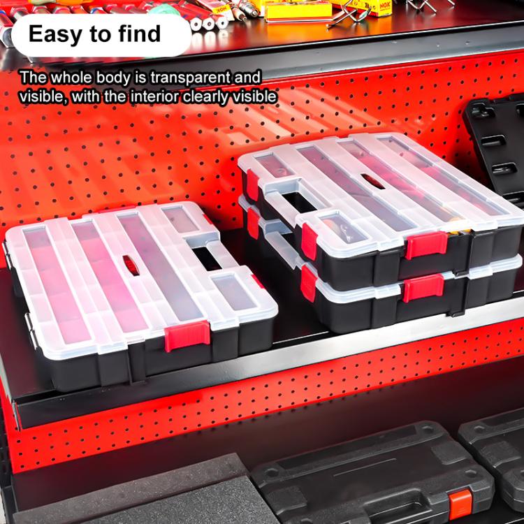 Hardware Parts Portable Multi-functional Compartment Storage Box, Size:38x29.5xcm