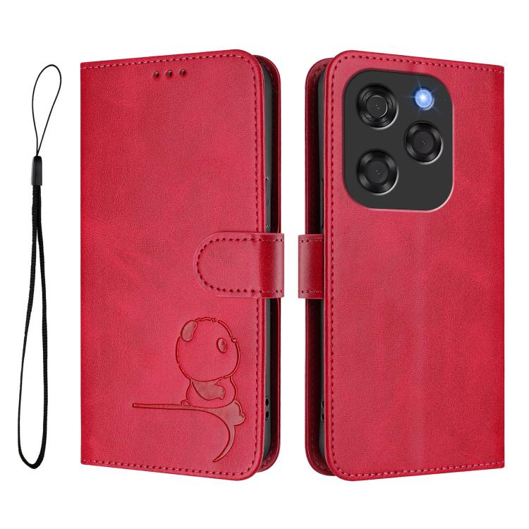 For Coolpad X100 Litter Panda Embossing RFID Leather Phone Case with Lanyard