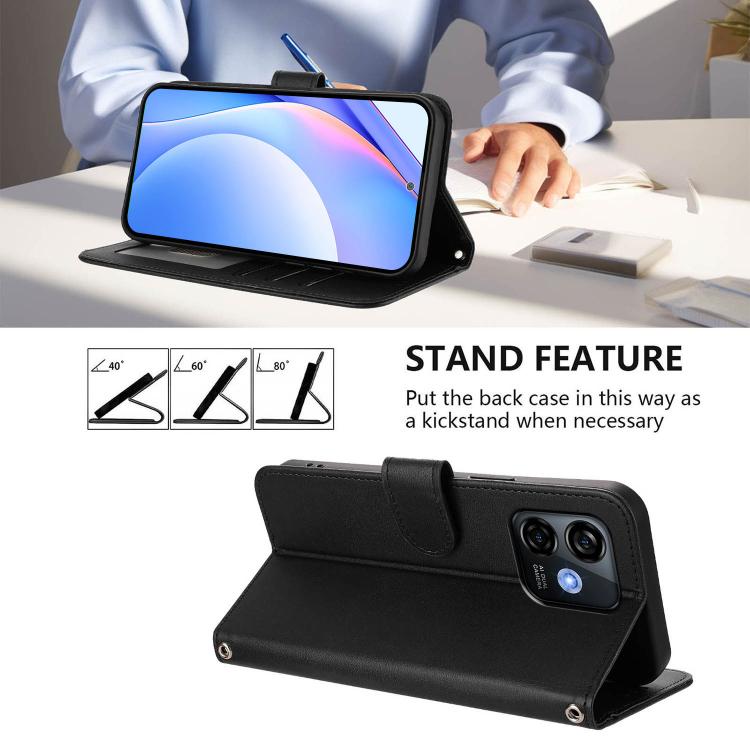 For Ulefone Note 16 Pro Litter Panda Embossing RFID Leather Phone Case with Lanyard