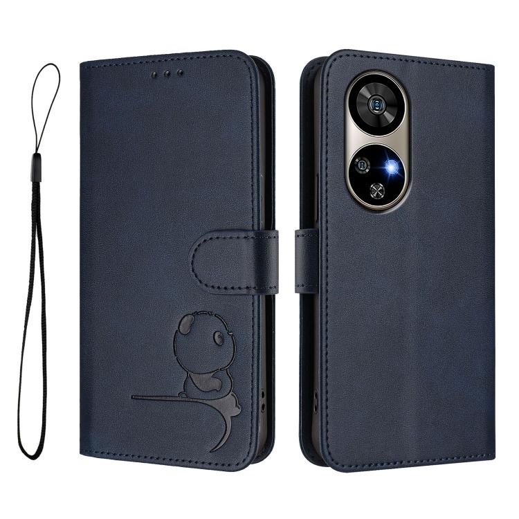 For Ulefone Note 17 Pro Litter Panda Embossing RFID Leather Phone Case with Lanyard
