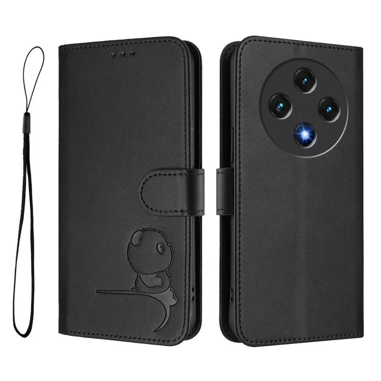 For UMIDIGI G100 Litter Panda Embossing RFID Leather Phone Case with Lanyard