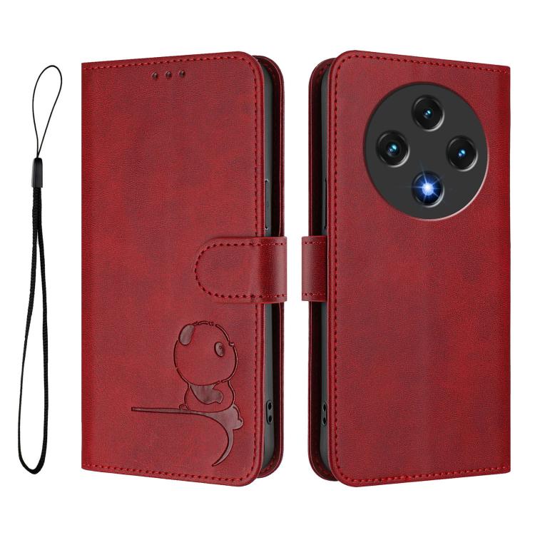 For UMIDIGI G100 Litter Panda Embossing RFID Leather Phone Case with Lanyard