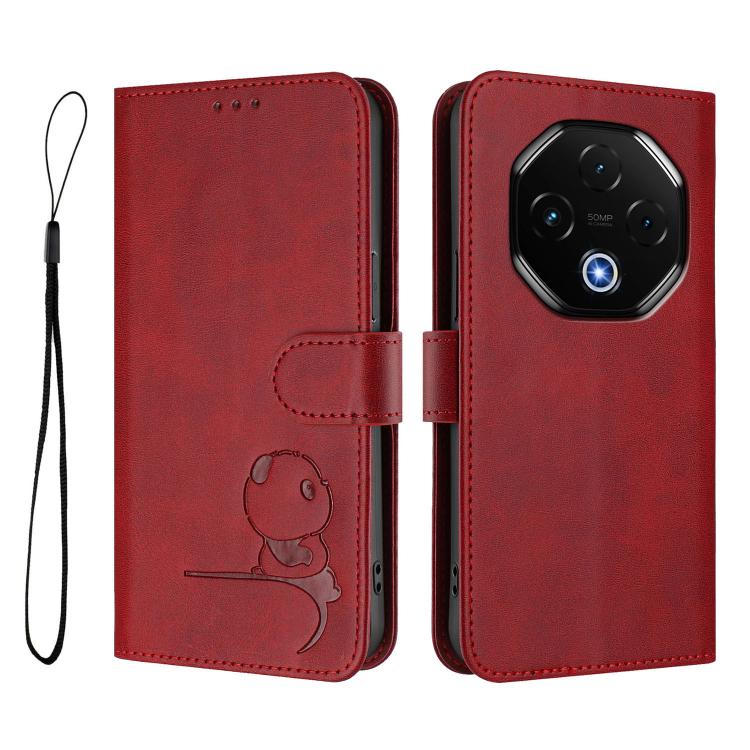 For UMIDIGI G100 Pro Litter Panda Embossing RFID Leather Phone Case with Lanyard