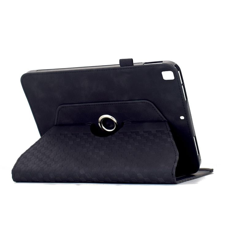 For iPad 10.2 2021 / Air 10.5 Rotatable Rhombus Embossed Smart Leather Tablet Case