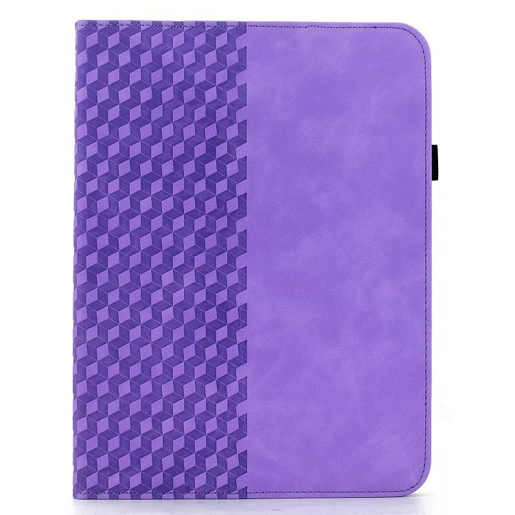 For iPad 10.2 2021 / Air 10.5 Rotatable Rhombus Embossed Smart Leather Tablet Case