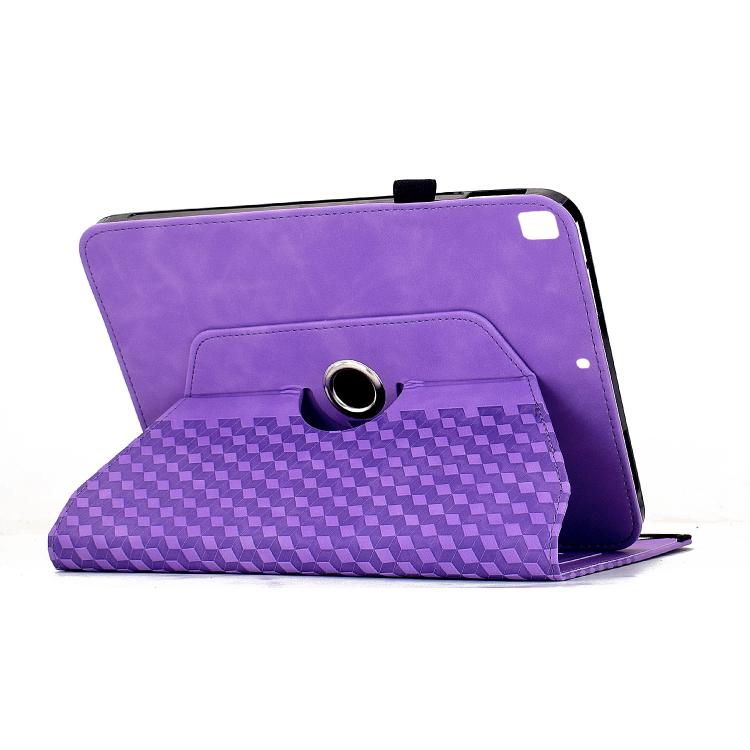 For iPad 10.2 2021 / Air 10.5 Rotatable Rhombus Embossed Smart Leather Tablet Case