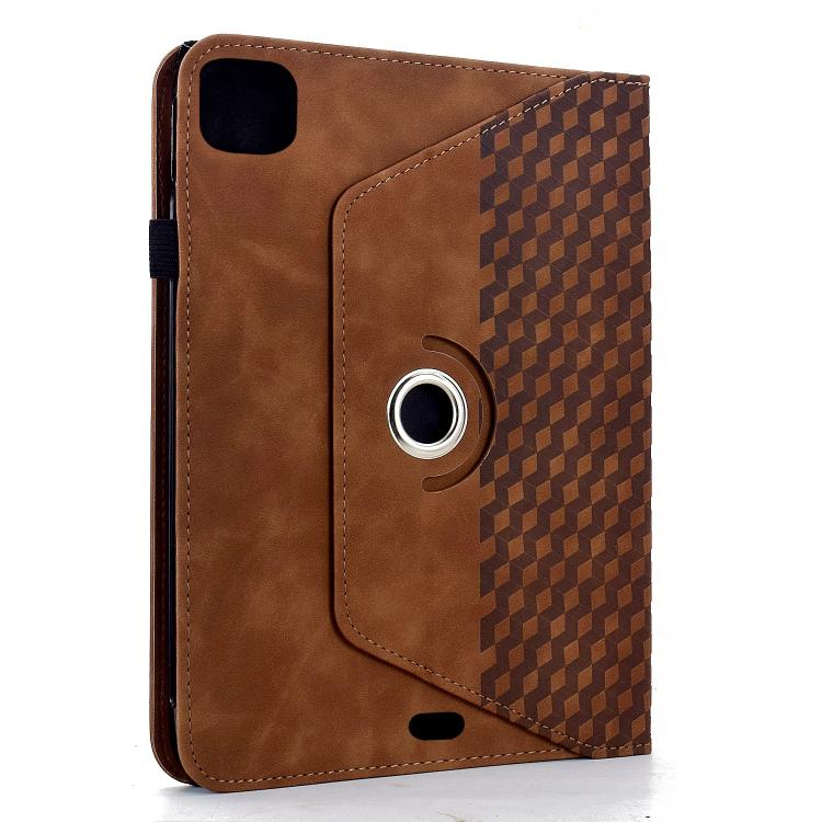 For iPad Air 11 2026 / 2025 / 2024 Rotatable Rhombus Embossed Smart Leather Tablet Case