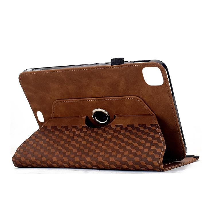 For iPad Air 11 2026 / 2025 / 2024 Rotatable Rhombus Embossed Smart Leather Tablet Case