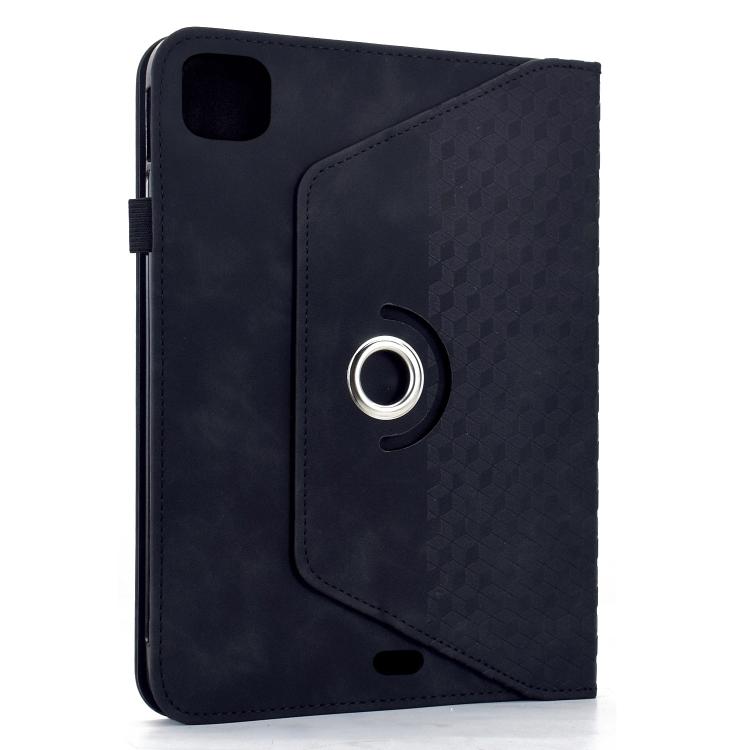 For iPad Air 11 2026 / 2025 / 2024 Rotatable Rhombus Embossed Smart Leather Tablet Case