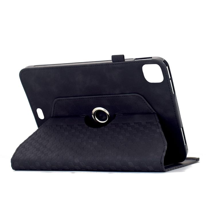 For iPad Air 11 2026 / 2025 / 2024 Rotatable Rhombus Embossed Smart Leather Tablet Case