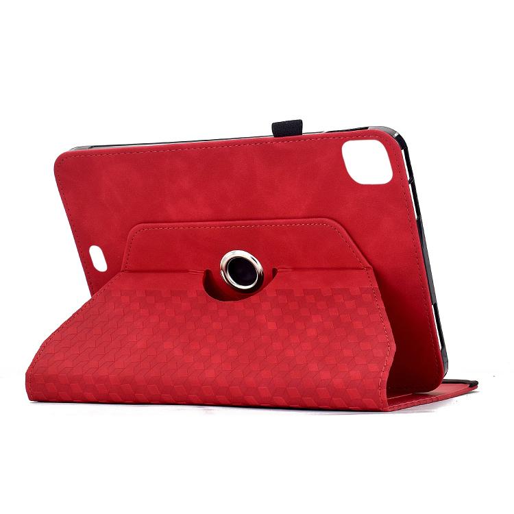 For iPad Air 11 2026 / 2025 / 2024 Rotatable Rhombus Embossed Smart Leather Tablet Case