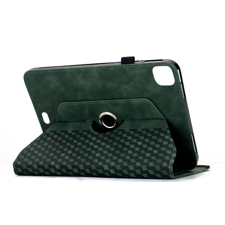 For iPad Air 11 2026 / 2025 / 2024 Rotatable Rhombus Embossed Smart Leather Tablet Case