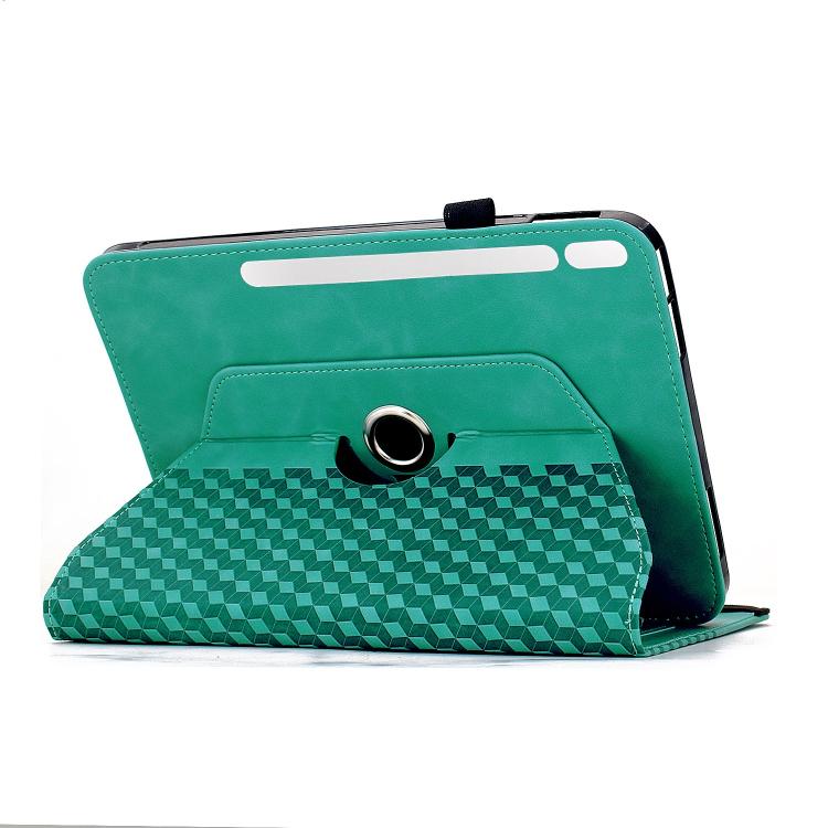 For Samsung Galaxy Tab S10 FE / S9 Rotatable Rhombus Embossed Smart Leather Tablet Case